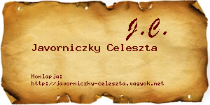 Javorniczky Celeszta névjegykártya